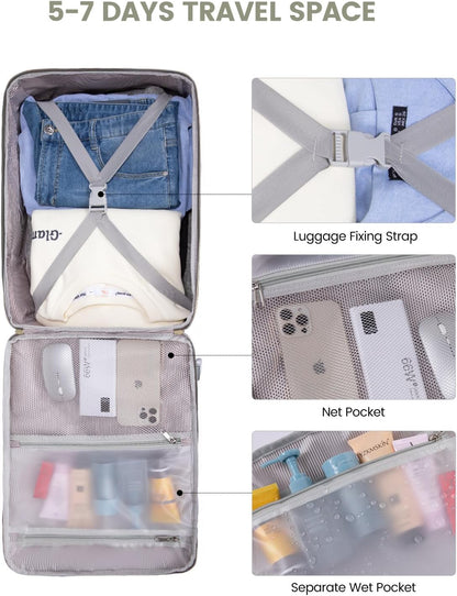 40L Travel Backpack for Women & Men, Airline Approved Carry on Luggage with 3 Packing Cubes, TSA Overnight Bags, Waterproof Personal Item Bag, Weekender Essentials Backpacks Fits 17" Laptop