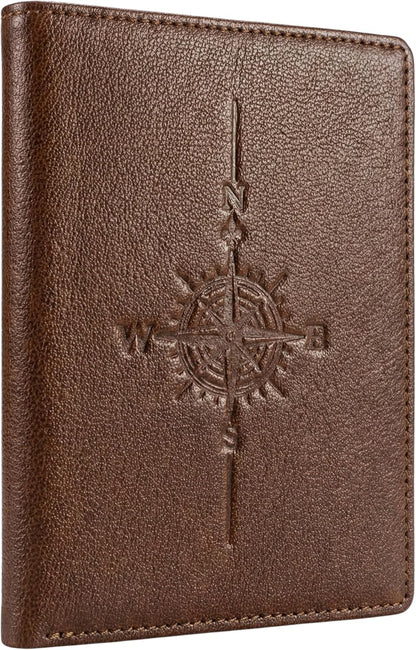  Viral Vault Leather Passport Holder — Genuine Leather, RFID Blocking & Air Tag Holder