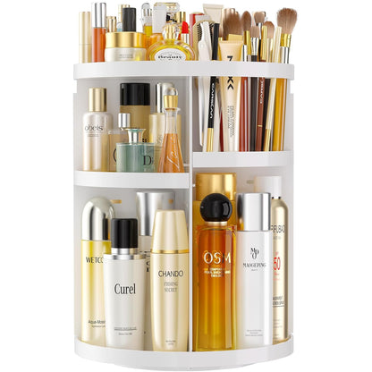360 Degree Rotating Makeup Organizer, Extra Large Capacity Perfume Organizer, Removable DIY 7 Layers Make up Organizer for Vanity, Cosmetic Display Case Organizador De Maquillaje (Clear)