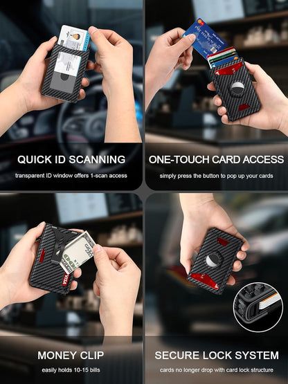 Viral Vault SmartTrack Pop-Up Wallet — RFID Protection & Air Tag Holder
