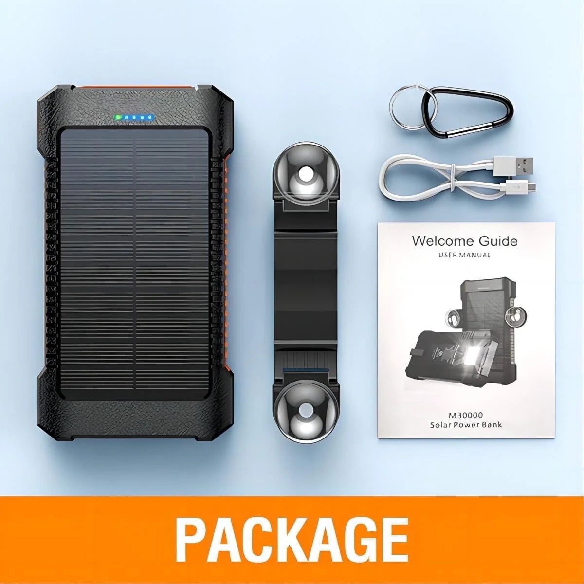 JIUMESS 26800Mah Solar Power Bank, USB Portable Solar Charger Compatible for Iphone, Android Phone