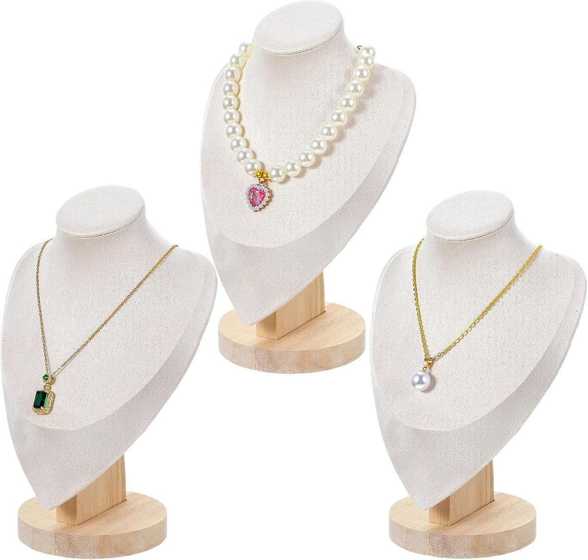 Viral Vault™ Luxe Display™ — 3-Piece Jewelry Necklace Display Stand Set