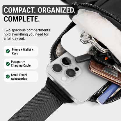 Anti-Theft Crossbody Sling Bag – RFID Protection, Cut-Resistant Strap & Water-Resistant Nylon