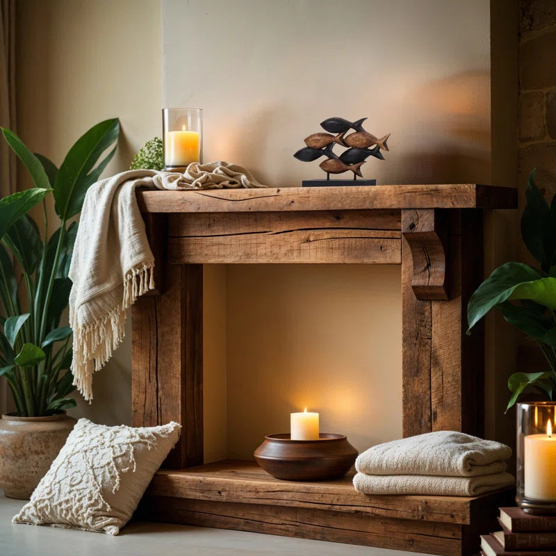 Macaulay School of Fish Sculpture Solid Acacia Wooden Sculpture 10 Inch Nature Sculpture Handmade Home Decor