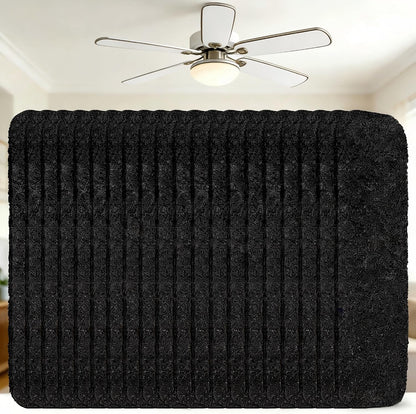Ceiling Fan Filters for Blades, Carbon Air Filter Pads | 5 Pack Activated Coconut Shell Carbon, Peel and Stick, Unscented Air Purifier Pads, Helps Capture Household Dust Particles
