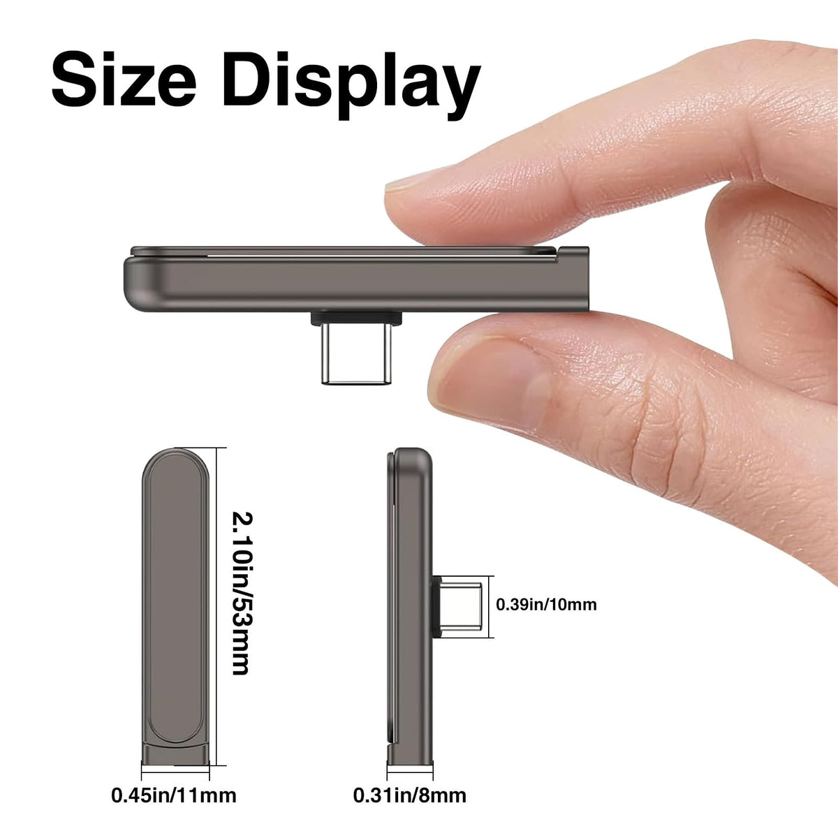 2-in-1 USB-C Fast Charging Cable with Foldable Phone Stand – 240W PD 3.1