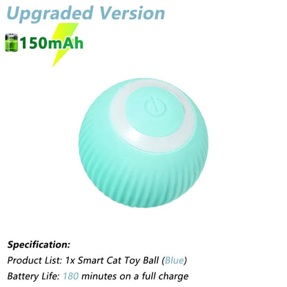 Vault Pet Finds™ Smart Interactive Rolling Cat Ball Cat Interactive Ball Electric Automatic Rolling Ball Smart Toys for Cats Smart Cat Toy Rotating Ball Cat Game Accessories
