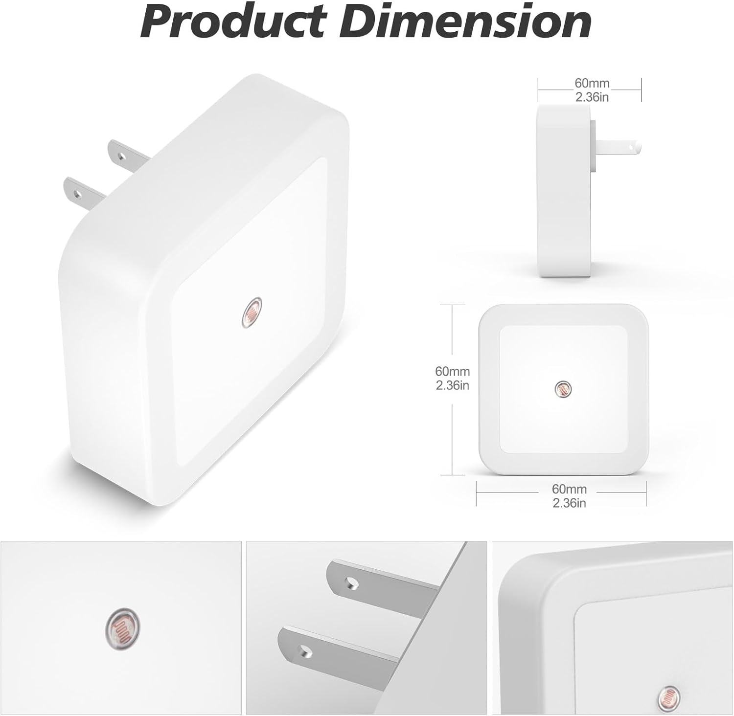 Sujeet Night Light, Night Lights Plug into Wall 4-Pack, Nightlight Plug in Night Lights, Dusk to Dawn Night Lamp Led Night Light for Bedroom, Bathroom, Hallway Warm White