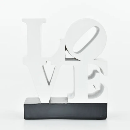 Adam & Friends Home Decor Love Sign Black Base Sculpture | 1-Piece