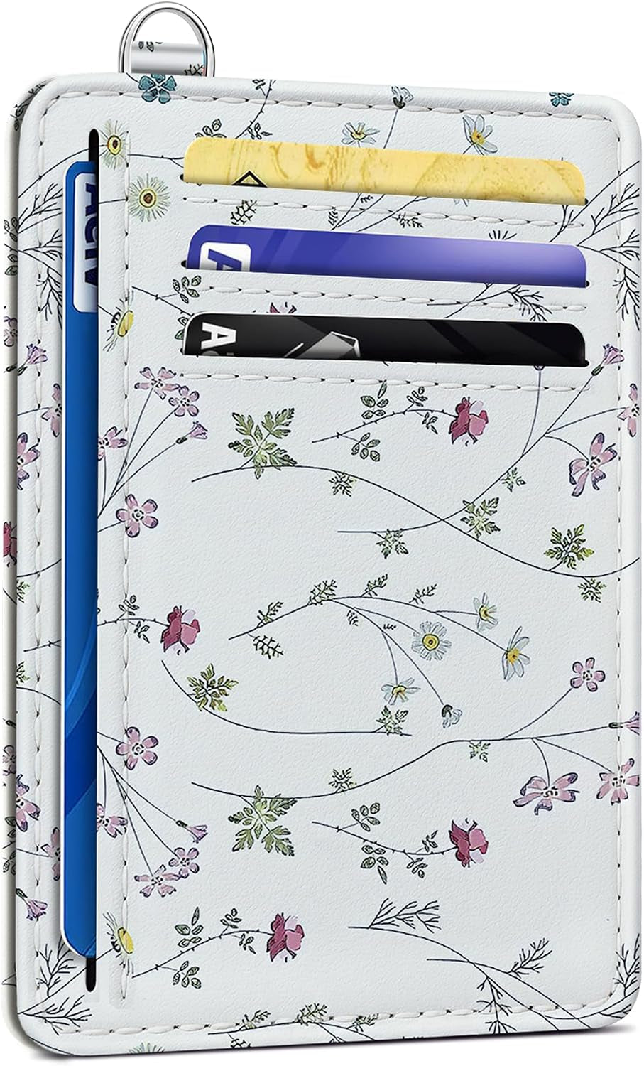 Viral Vault Goth Bookshelf Card Holder — Slim RFID Wallet with ID Window & D-Ring