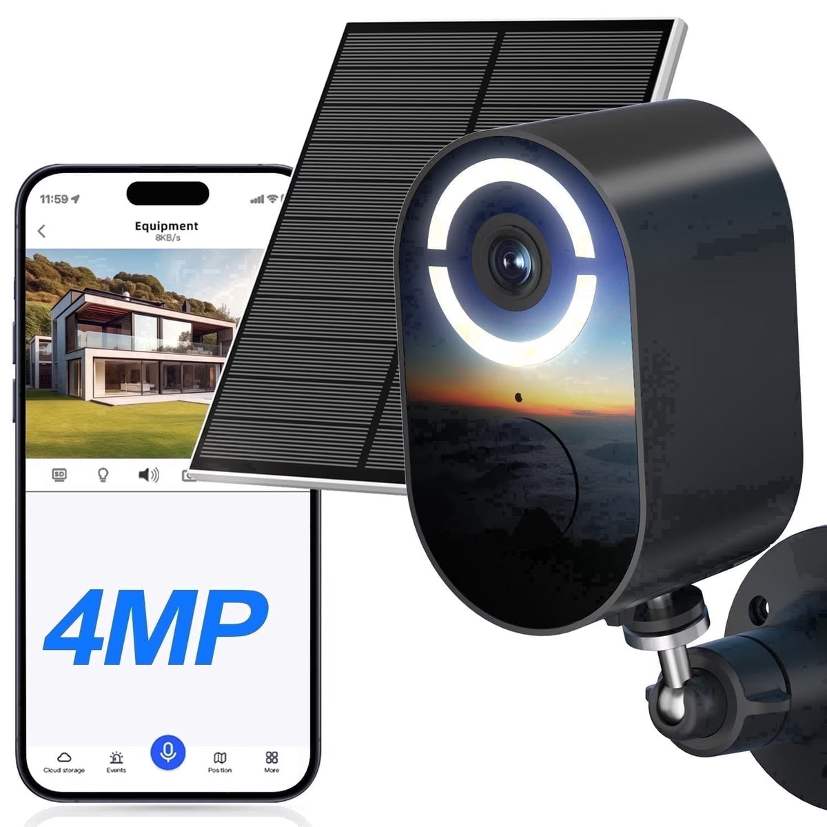🏠 Viral Vault™ Sun Guard 2K — Solar-Powered Wireless Security Camera