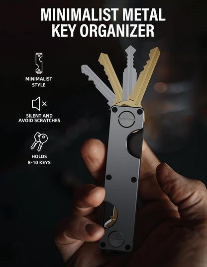 Viral Vault Compact Metal Key Organizer — Holds 8–10 Keys