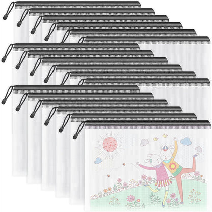 18-Pack Clear PVC Zipper Storage Bags – Large Reusable Organizer Pouches