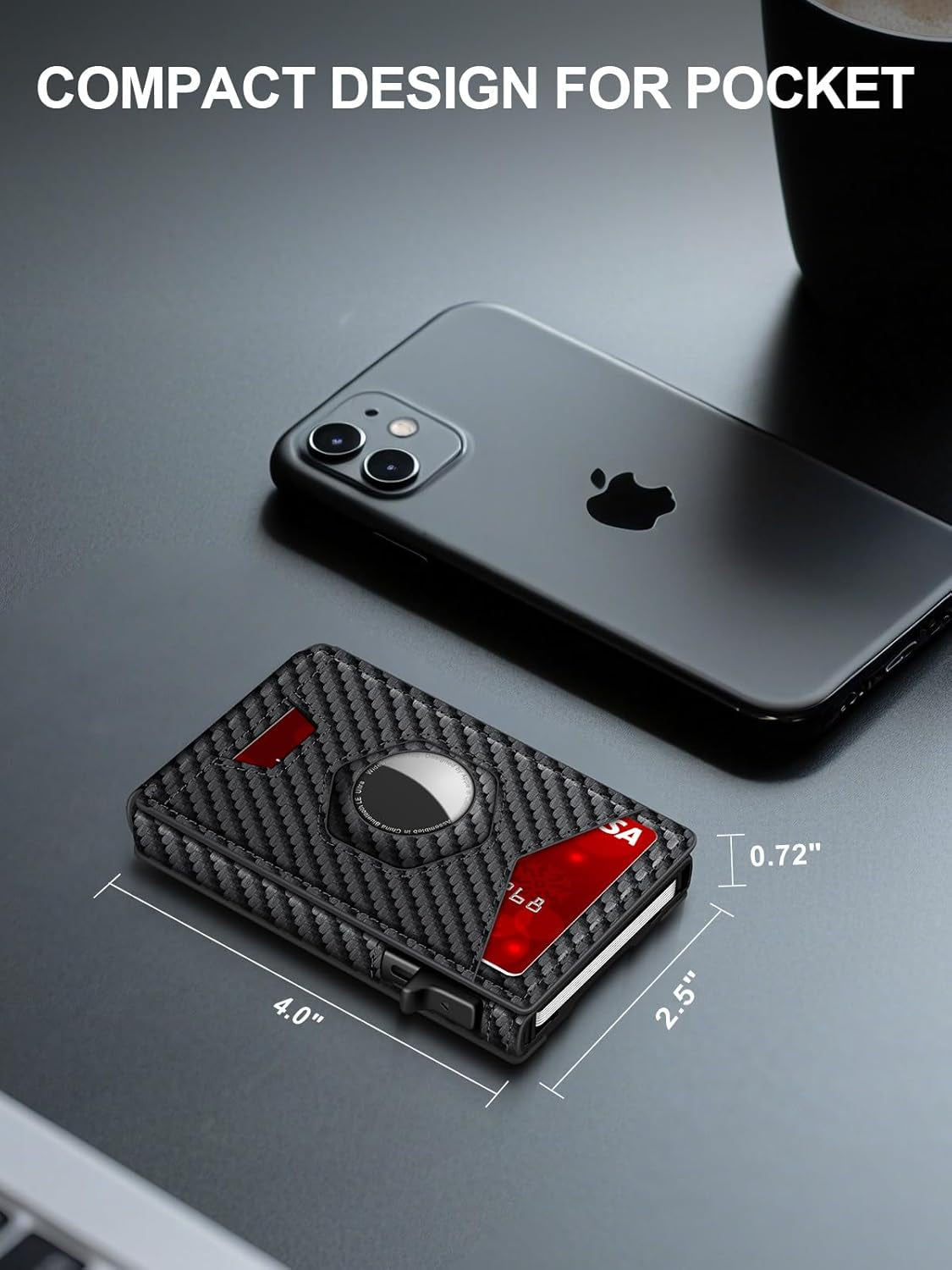 Viral Vault SmartTrack Pop-Up Wallet — RFID Protection & Air Tag Holder