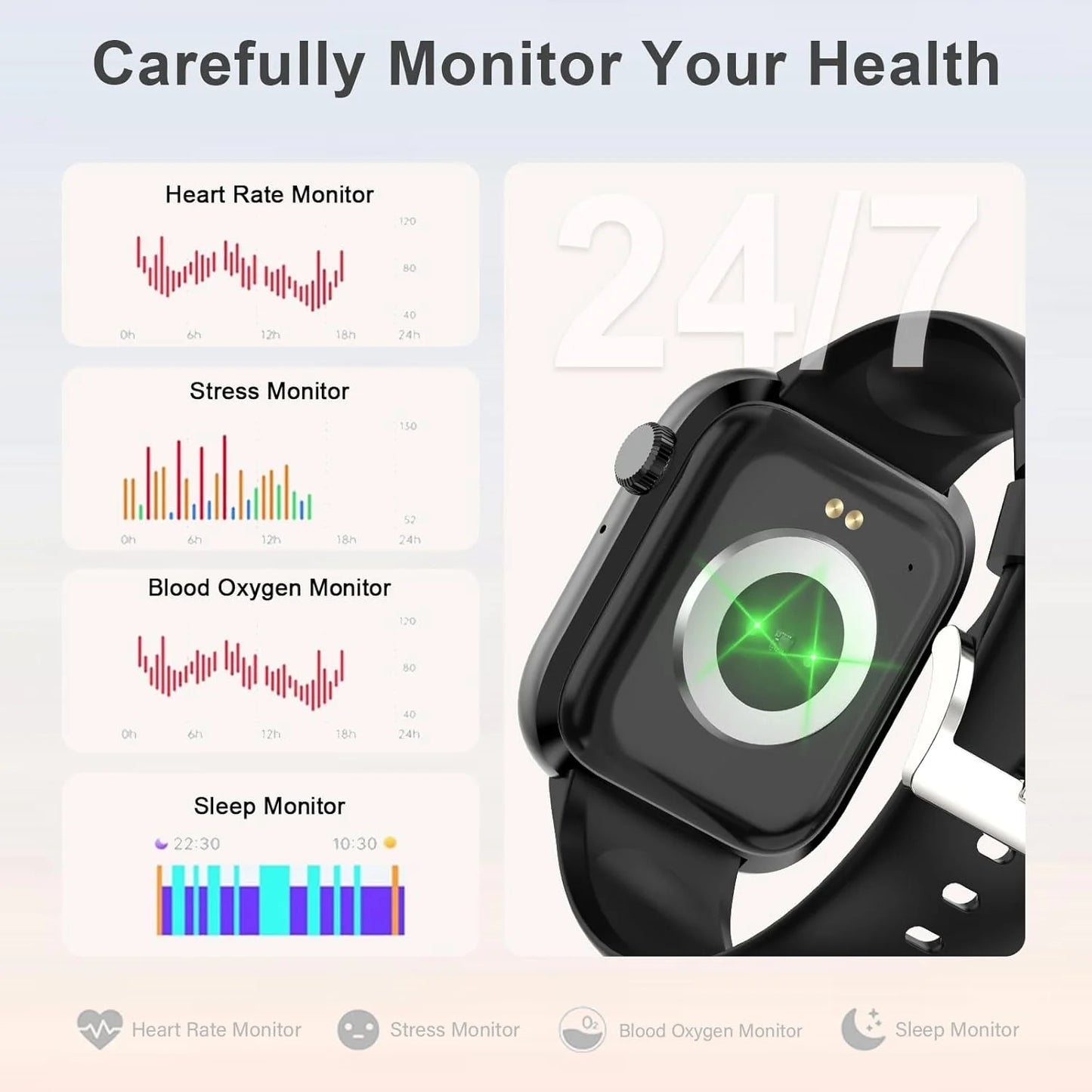 PulsePro™ HD Smartwatch | 1.85" Touchscreen Bluetooth Smart Watch for Android & iPhone