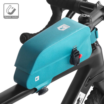 Rhinowalk Bicycle Waterproof Bag Cycling Top Front Tube Frame Bag Magnetic Closure and Knob Locking System for MTB Road Bike