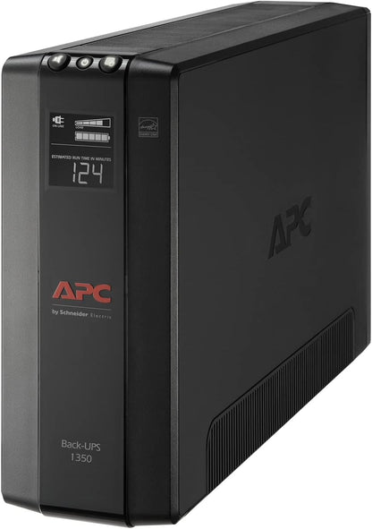 APC Back-Ups Pro 850VA UPS, 510W Battery Backup & Surge Protector, AVR, 8 Outlets (NEMA 5-15R), LCD Display, BX850M Uninterruptible Power Supply for Computers, Wi-Fi Routers, Home Office Electronics