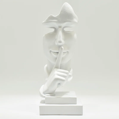 Adam & Friends Home Decor Silence Is Golden Sculpture | 1-Piece