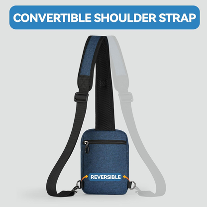 Anti-Theft Tactical Crossbody Sling Bag – RFID-Blocking Pocket & MOLLE Webbing