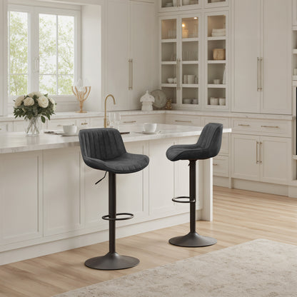 Art Leon Adjustable Swivel Barstool Set – Mid-Century Modern Kitchen & Bar Seating