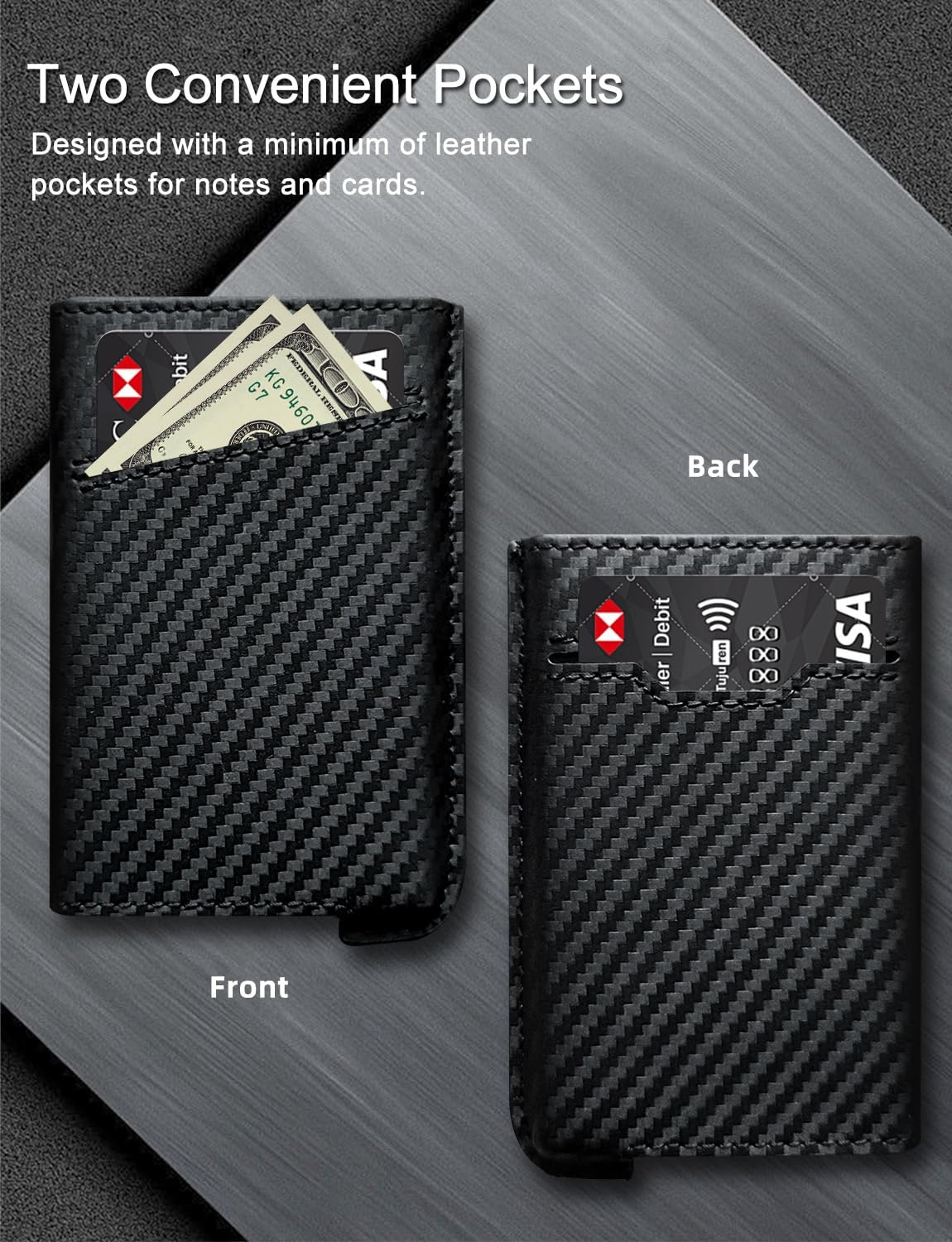 ECOZATU Slim RFID Leather Wallet