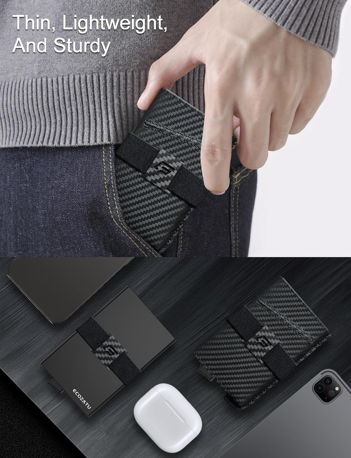 ECOZATU Slim RFID Leather Wallet