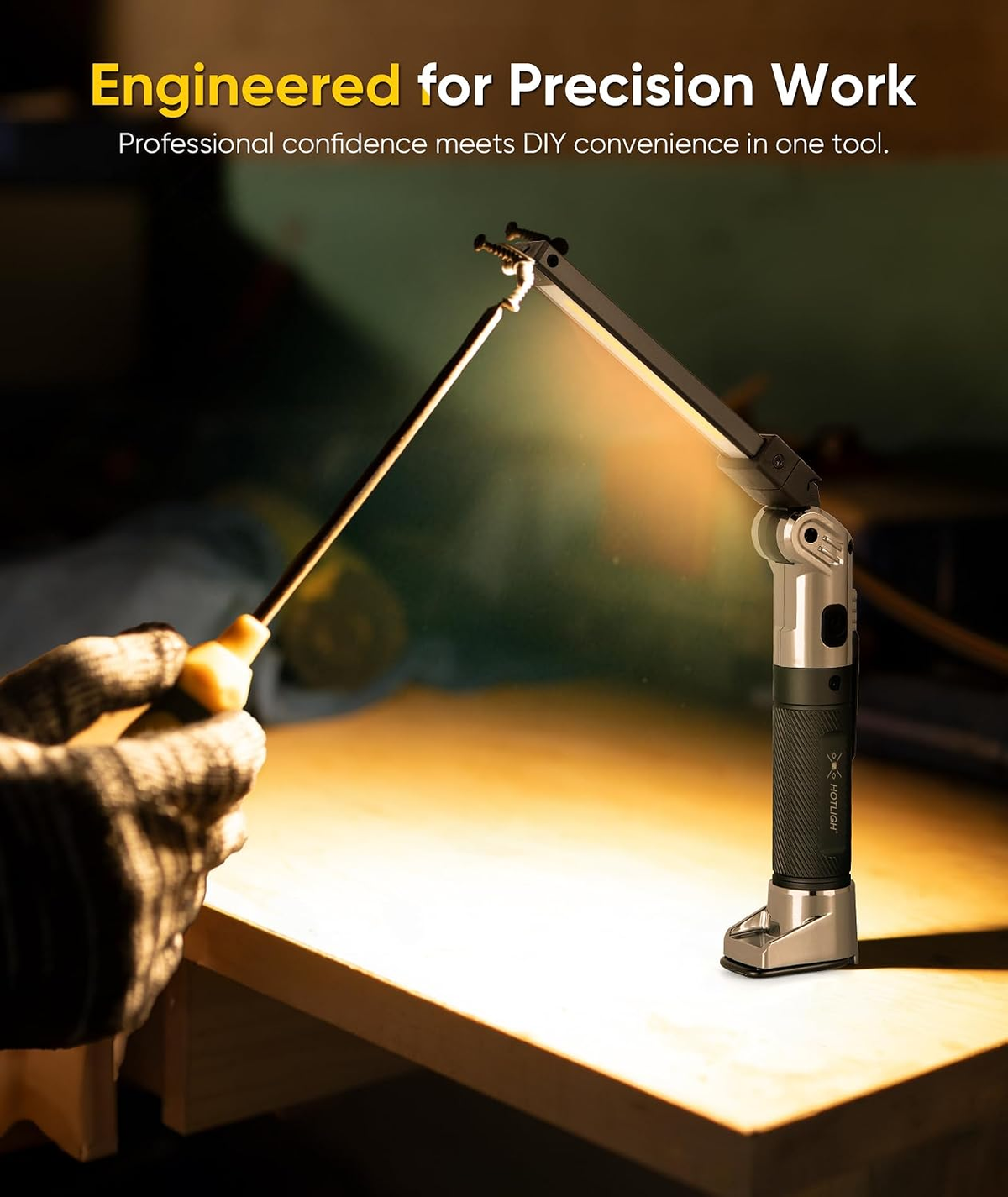 HOTLIGH Rechargeable Magnetic Work Light – 1200 Lumens