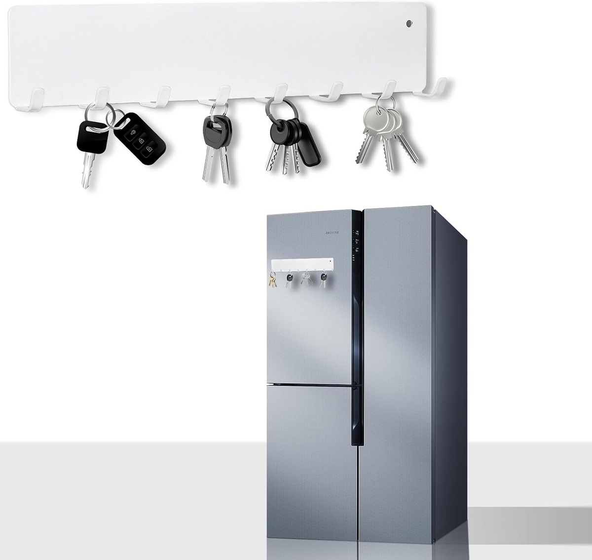 Heavy-Duty Magnetic Key Holder – No-Drill Organizer for Fridge, Garage & Home