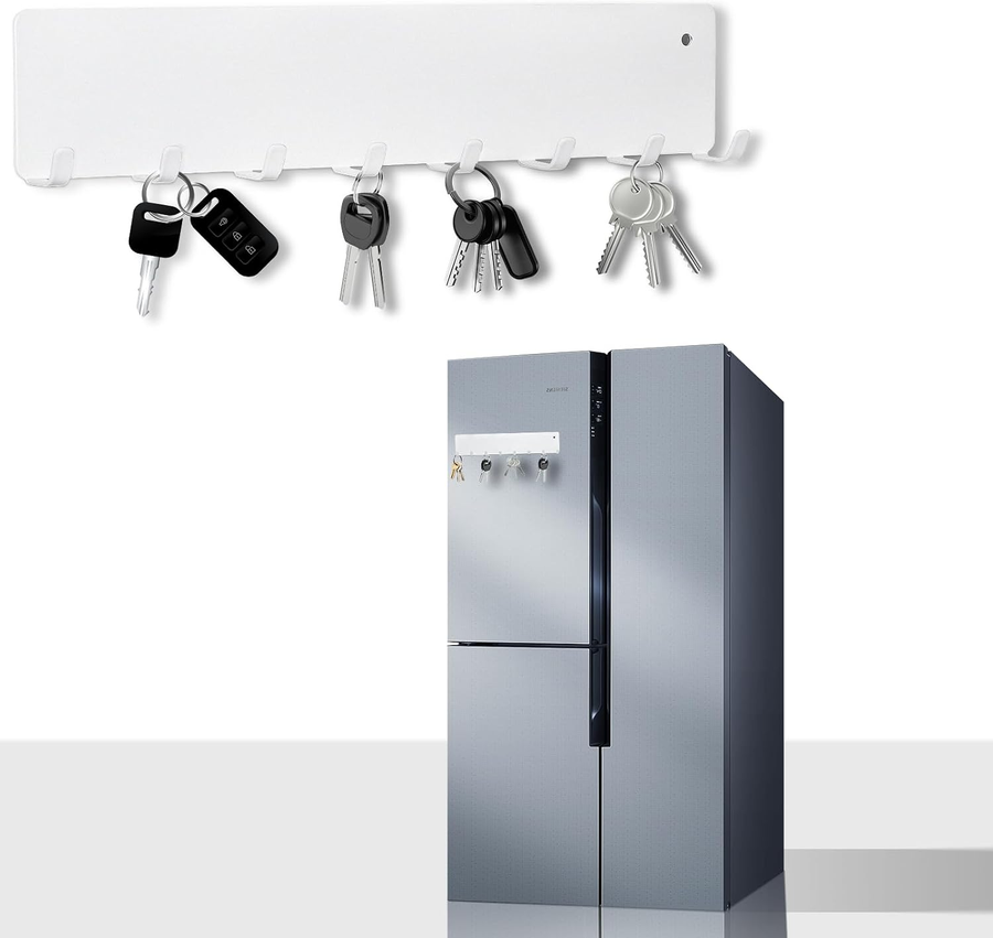 Heavy-Duty Magnetic Key Holder – No-Drill Organizer for Fridge, Garage & Home