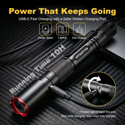 Hoxutym Rechargeable EDC Pen Flashlight