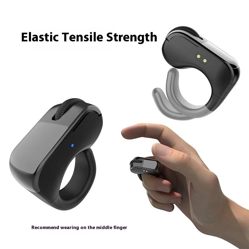 Ring Mouse Mini Light Weight Bluetooth 2.4G Dual-Mode Rechargeable Wide Compatible Remote Control Selfie Scan Short Video Speech