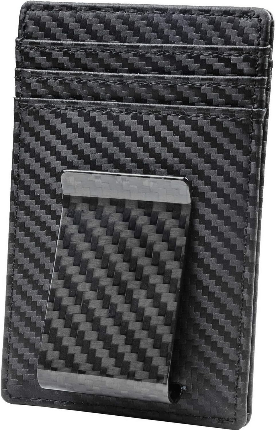 Slim RFID Leather Money Clip Wallet