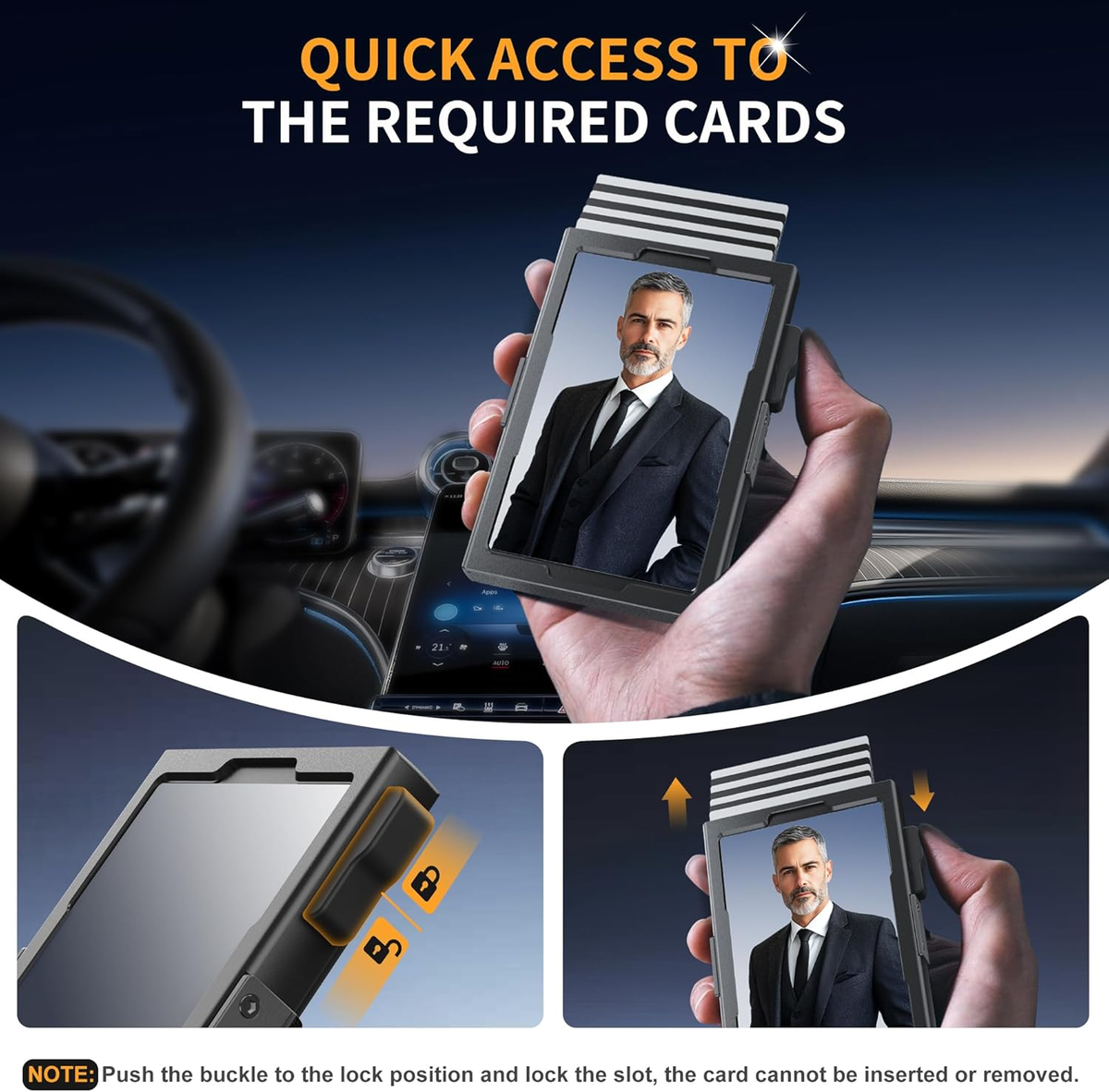 Slim RFID Metal Wallet with Pop-Up Card Holder