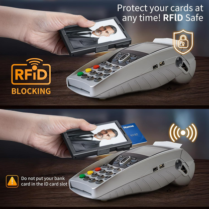 Slim RFID Metal Wallet with Pop-Up Card Holder