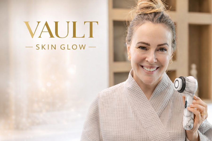 Vault skin care collection brings you Michael Todd Beauty Soniclear Allure 2024 Best of Beauty Winner Facial Cleansing + Exfoliation Brush System with Antimicrobial Protected Bristles, 4 Speeds, Serum Infusion Head + Travel Case