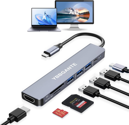Viral Vault 7-in-1 USB-C Hub – 4K HDMI & 100W PD