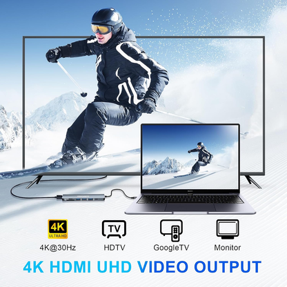 Viral Vault 7-in-1 USB-C Hub – 4K HDMI & 100W PD