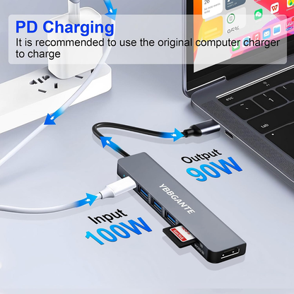 Viral Vault 7-in-1 USB-C Hub – 4K HDMI & 100W PD
