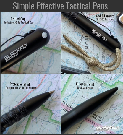 Viral Vault Black Fly Tactical EDC Pen – 6061 Aluminum