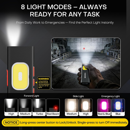 Viral Vault Flat EDC Flashlight – 675 Lumens, USB-C Rechargeable