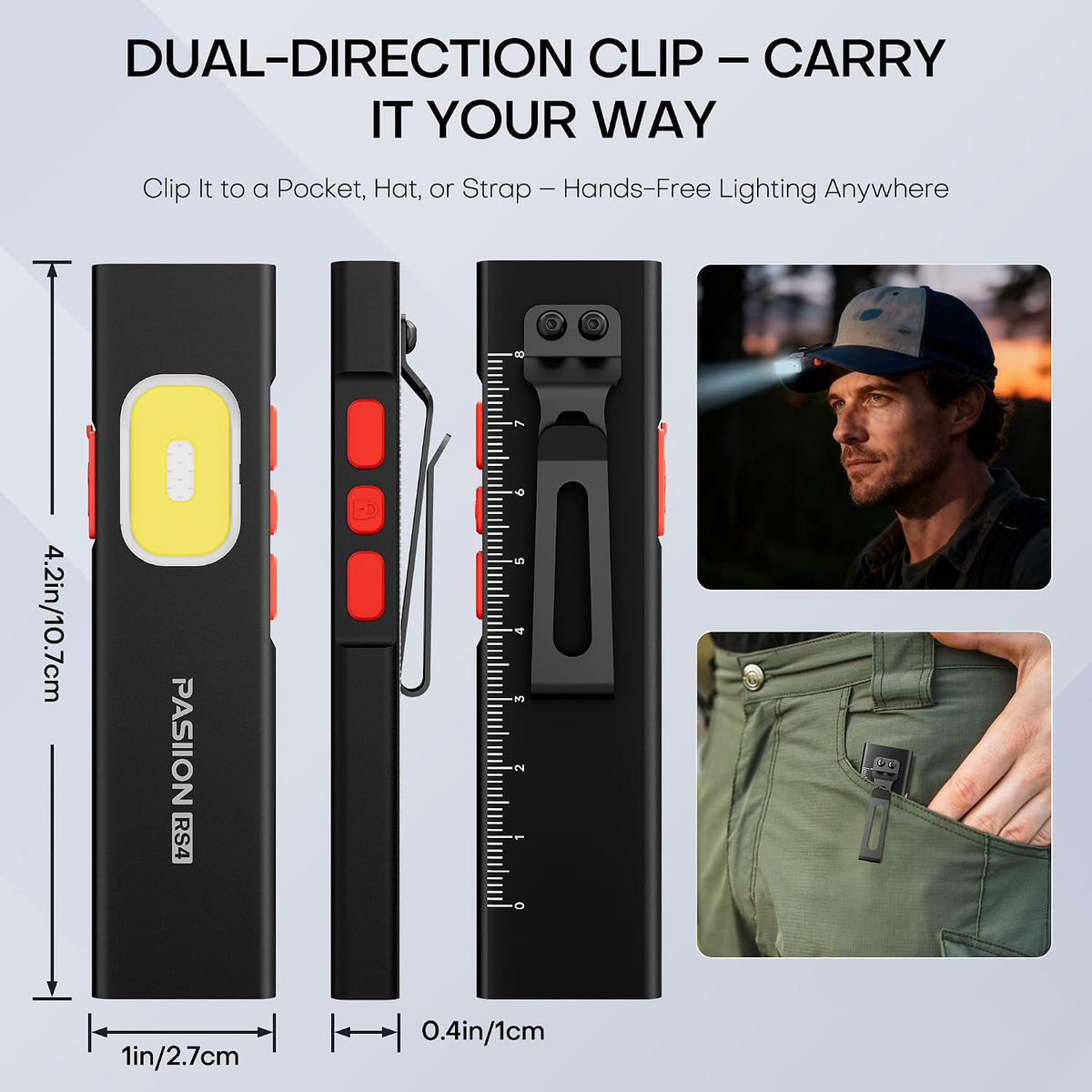 Viral Vault Flat EDC Flashlight – 675 Lumens, USB-C Rechargeable