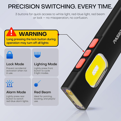 Viral Vault Flat EDC Flashlight – 675 Lumens, USB-C Rechargeable