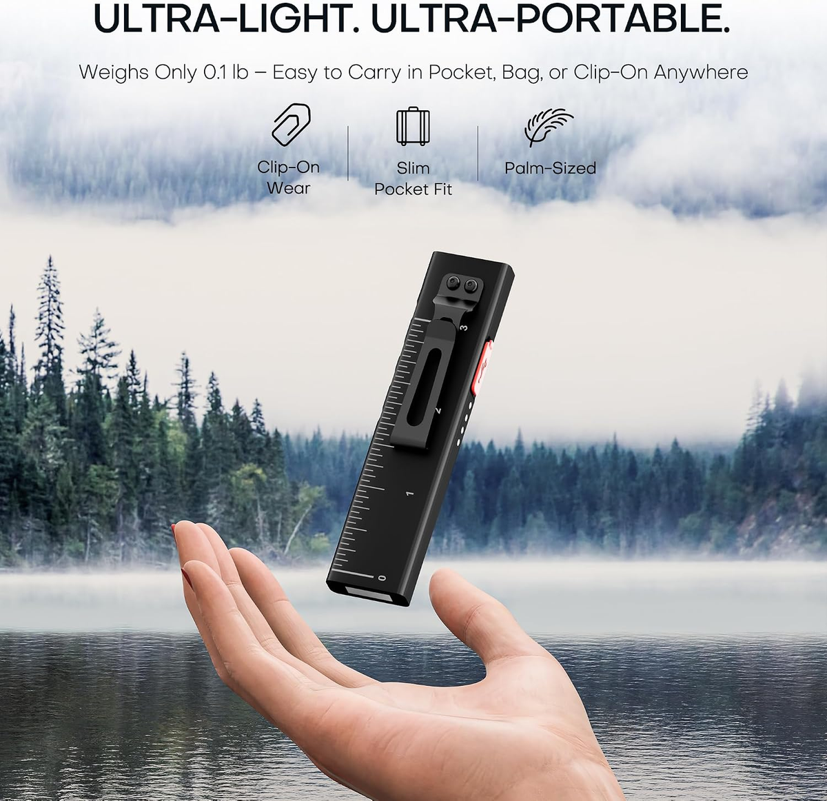 Viral Vault Flat EDC Flashlight – 675 Lumens, USB-C Rechargeable
