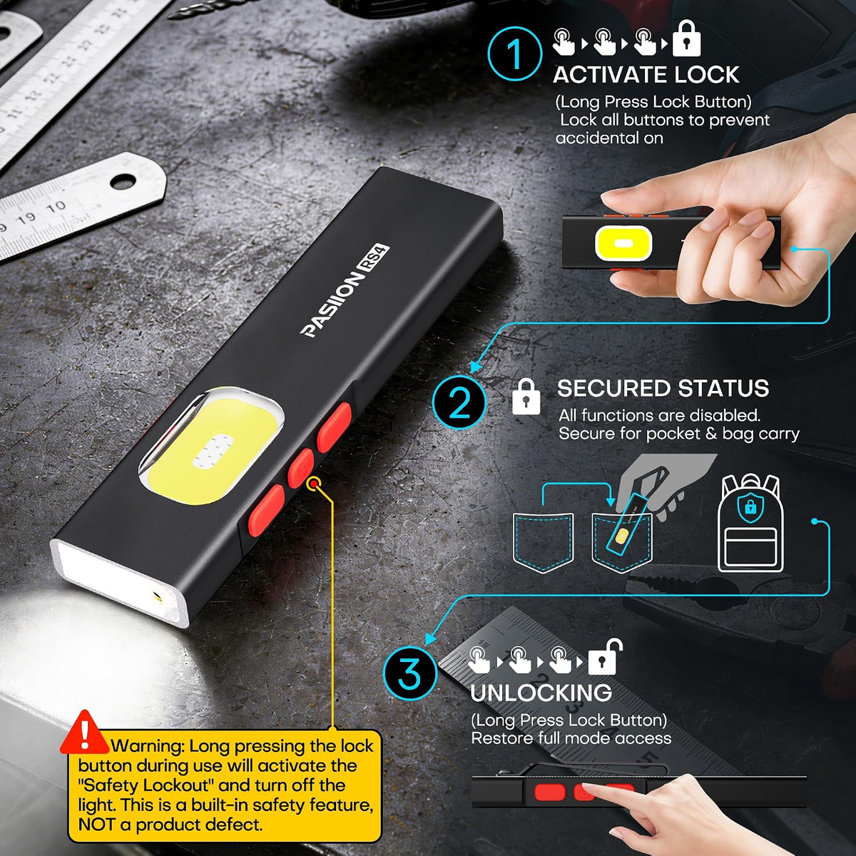 Viral Vault Flat EDC Flashlight – 675 Lumens, USB-C Rechargeable
