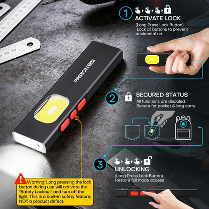 Viral Vault Flat EDC Flashlight – 675 Lumens, USB-C Rechargeable