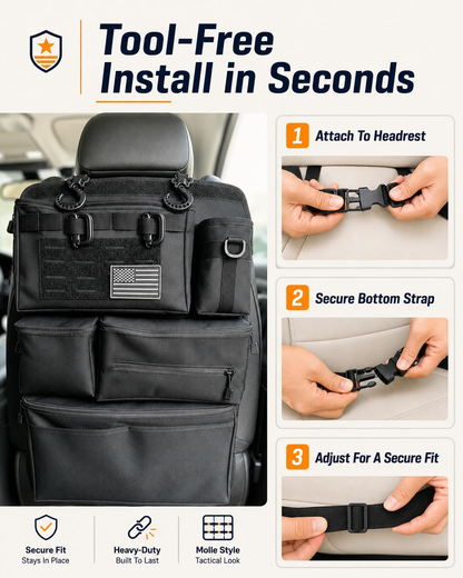 Viral Vault Tactical Seat Back Organizer