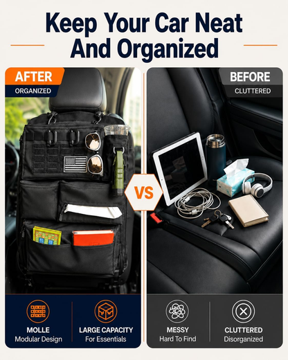 Viral Vault Tactical Seat Back Organizer