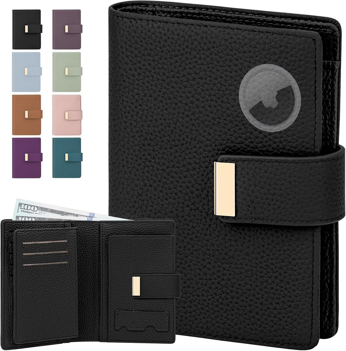 Viral Vault RFID Passport Wallet – AirTag Holder & 11 Card Slots