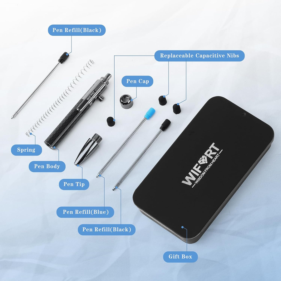 WIFORT Carbon Fiber Bolt-Action Pen with Stylus