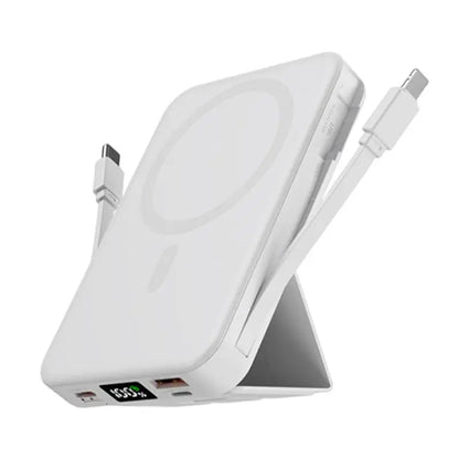 Portable Wireless Fast Charger, 10000Mah (5000-10000Mah Range) Smart Power Bank with 22.5W PD Quick Charge, USB-C Port, LED Display, Compatible with Iphone Series for Travel Use